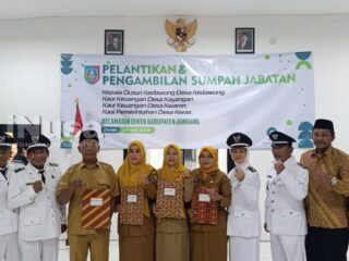 Empat Perangkat Desa di Kecamatan Diwek Resmi Dilantik, Camat Tekankan Integritas Pelayanan
